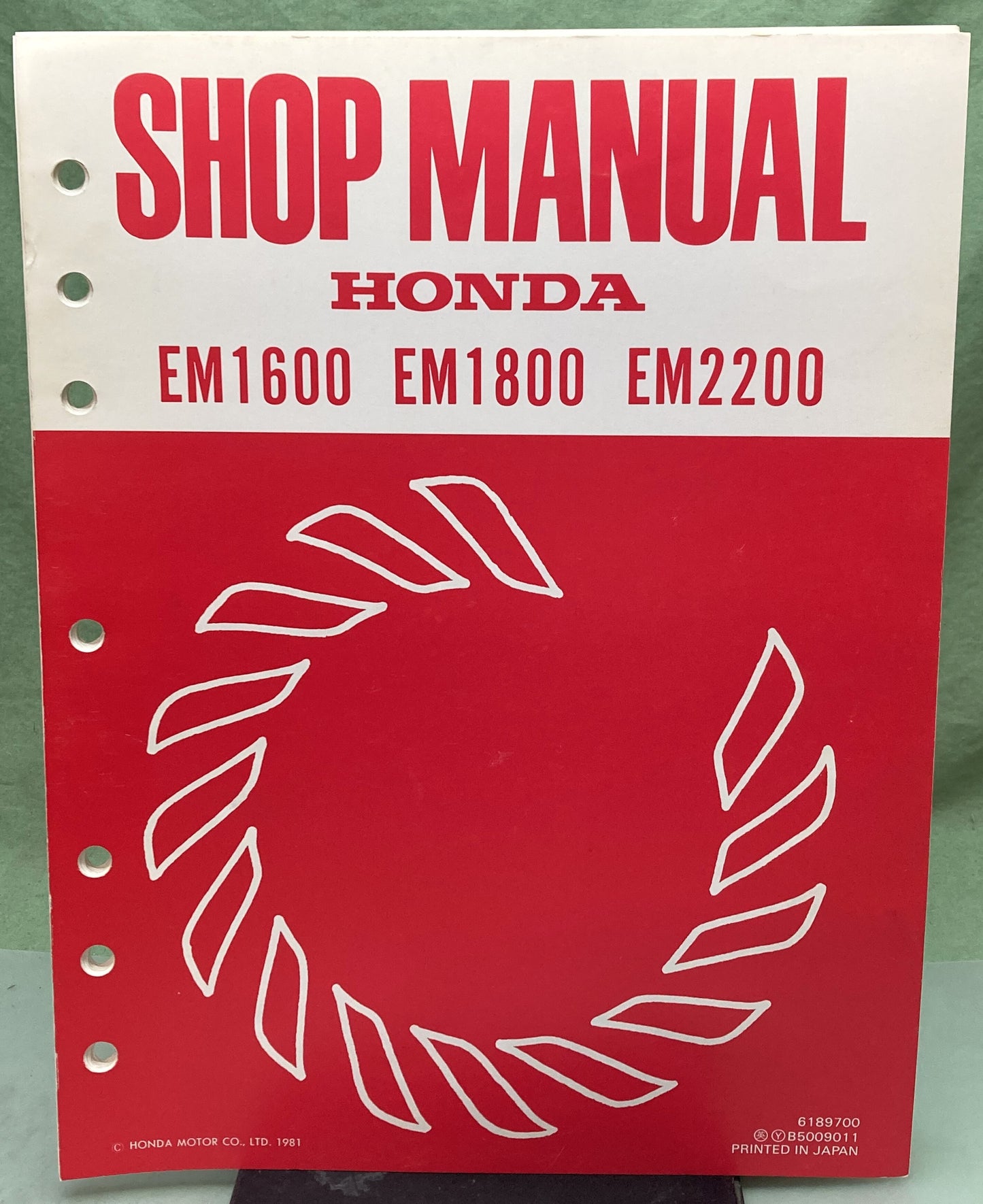 Genuine Honda 6189700 EM1600 EM1800 EM2200 Shop Manual 1981