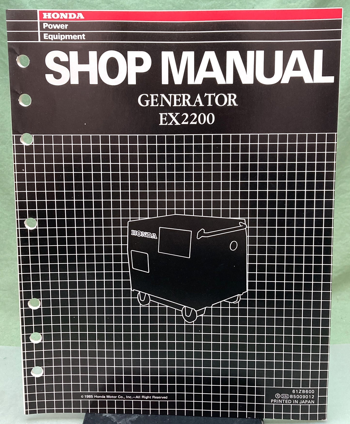 Genuine Honda 61ZB600 EX2200 Generator Shop Manual 1985