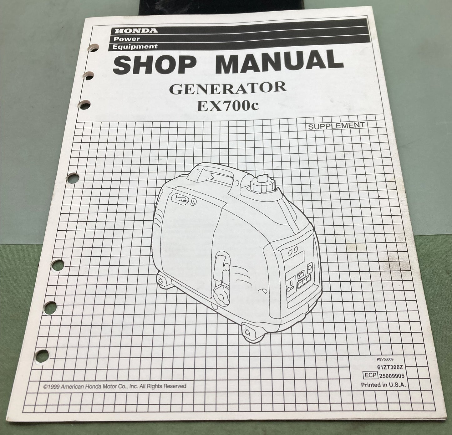 Genuine Honda 61ZT300Z EX700c Generator Shop Manual 1999