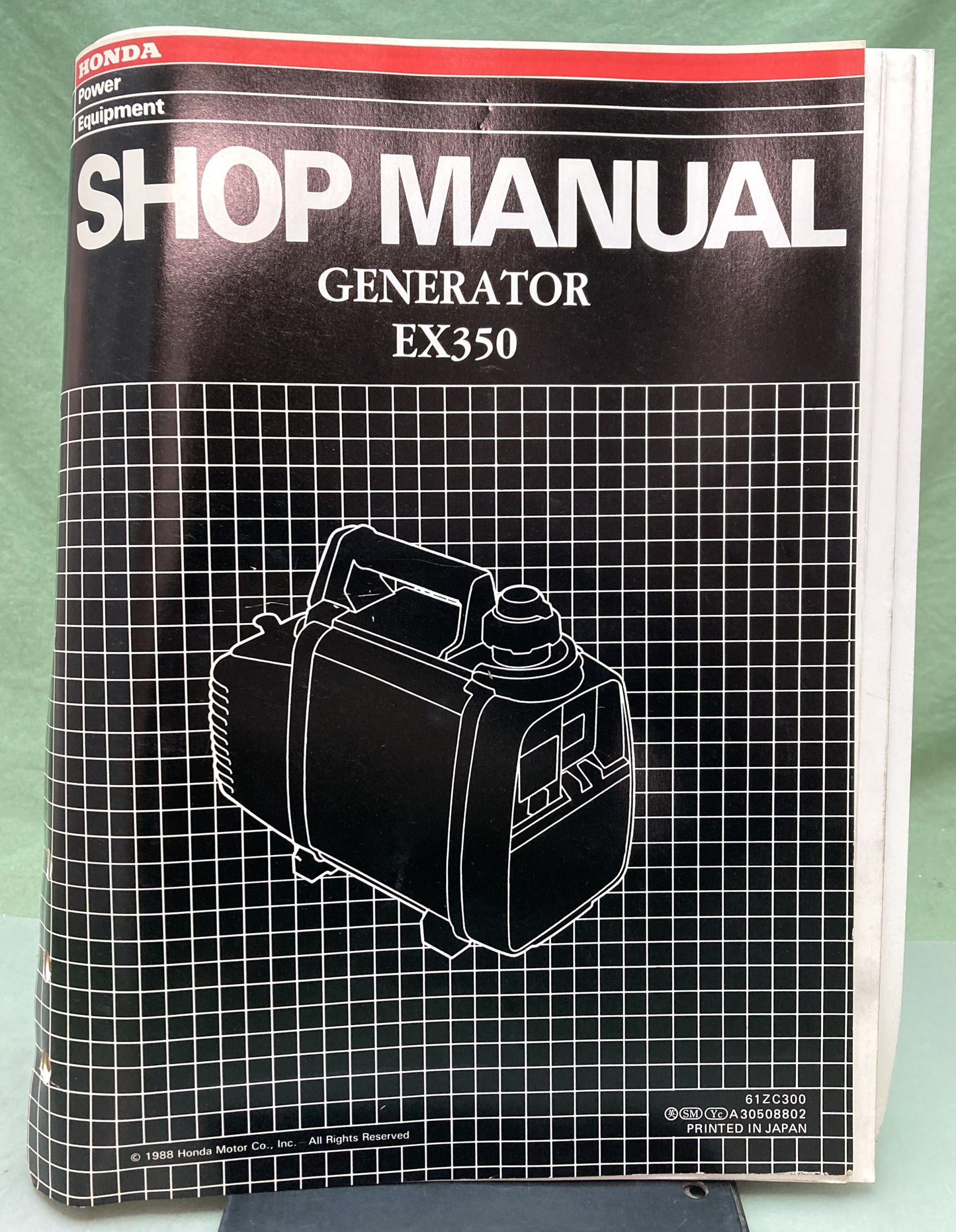 Genuine Honda 61ZC300 EX350 Generator Shop Manual 1988