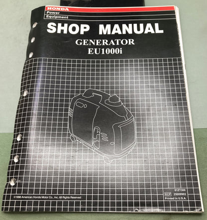 Genuine Honda 61ZT300 EU1000i Generator Shop Manual 1998