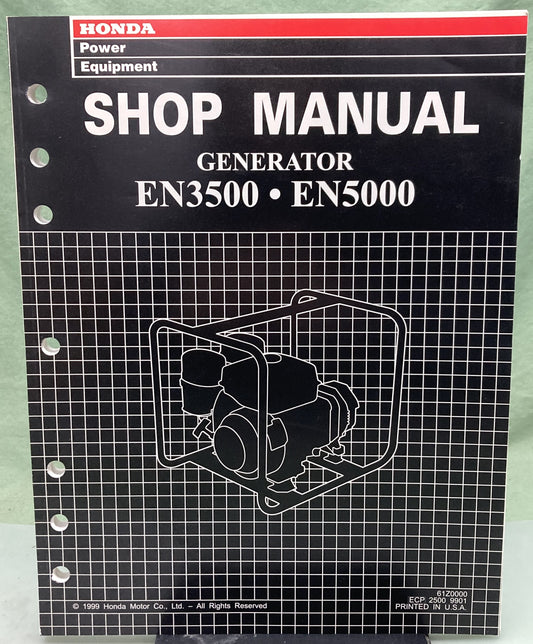 Genuine Honda 61Z0000 EN3500 EN5000 Generator Shop Manual 1999