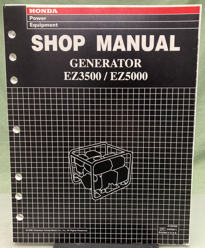Genuine Honda 61ZS400 EZ3500 EZ5000 Generator Shop Manual 1996
