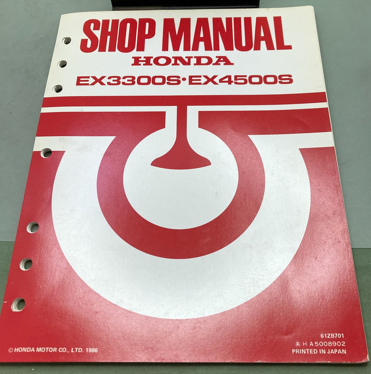 Genuine Honda 61ZB701 EX3300S EX4500S Generator Shop Manual 1986