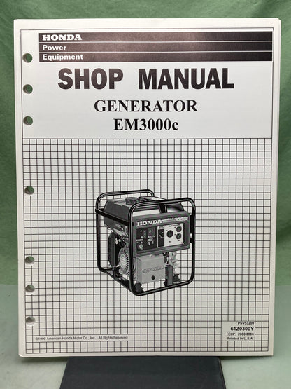 Genuine Honda 61Z0300Y EM3000c Generator Shop Manual 1999