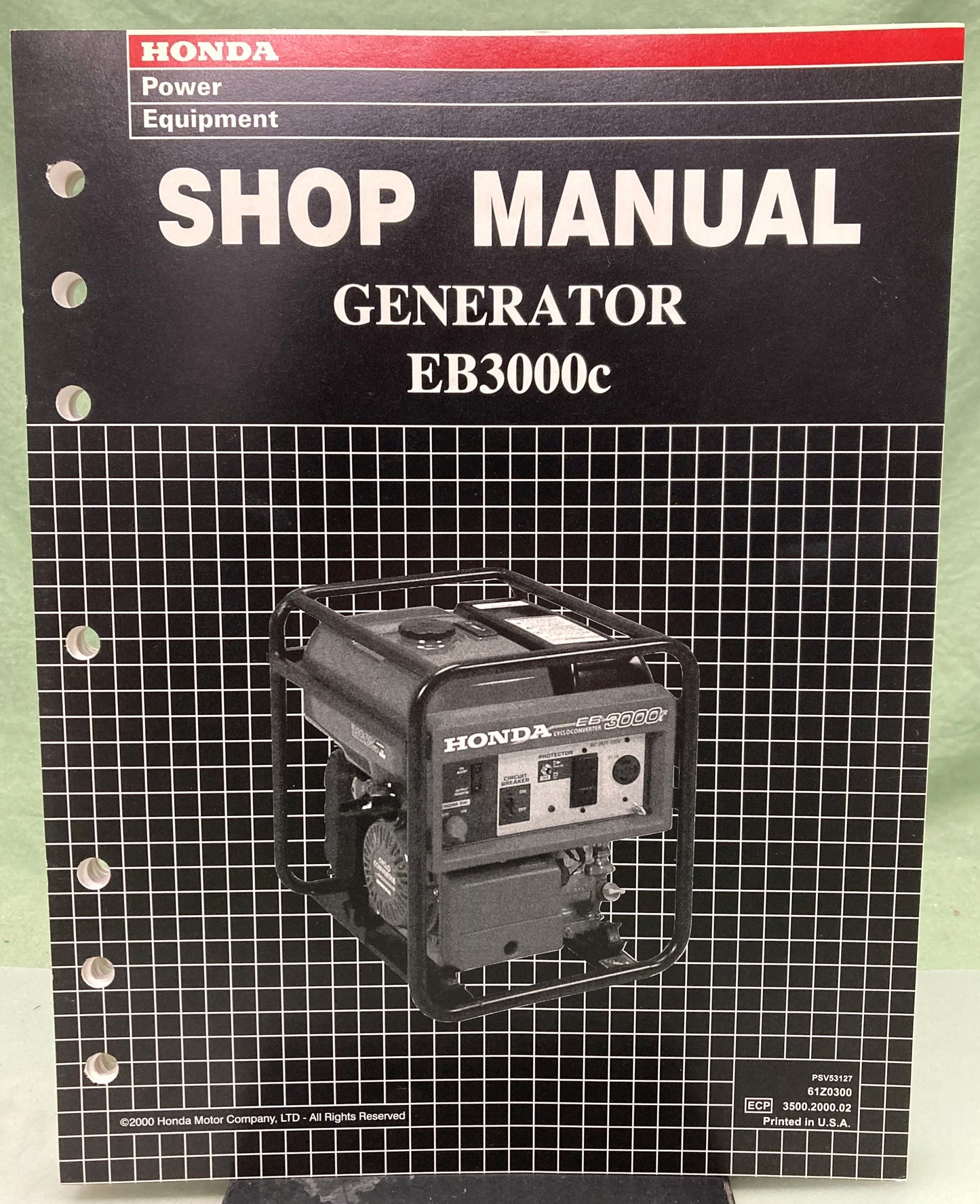 Genuine Honda 61Z0300 EB3000c Generator Shop Manual 2000