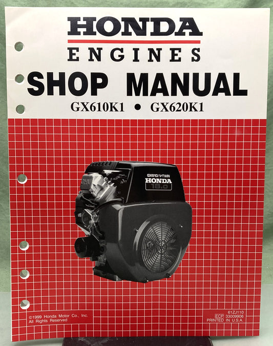 Genuine Honda 61ZJ110 GX610K1, GX620K1 Shop Manual 1999