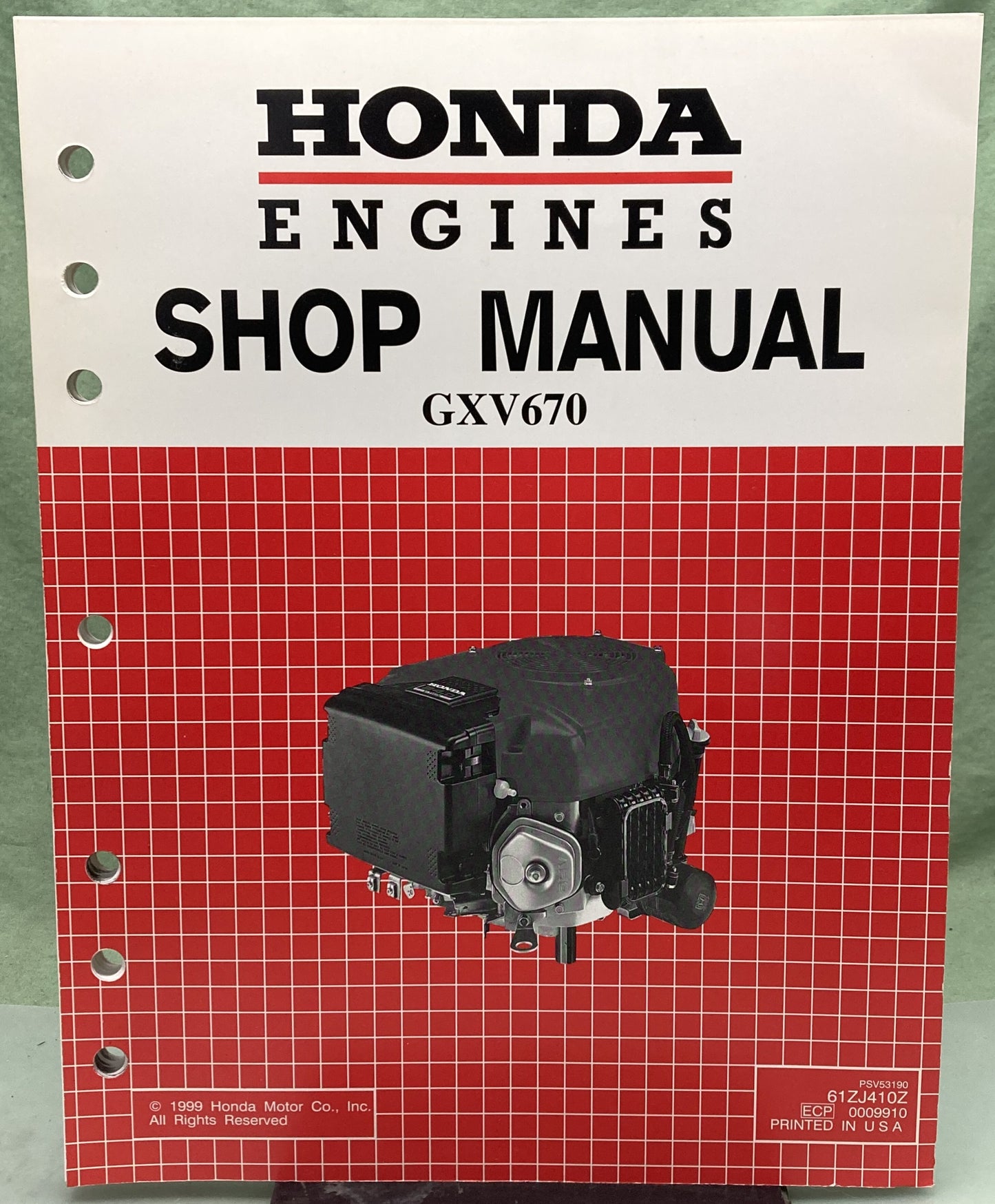 Genuine Honda 61ZJ410Z GXV670 Shop Manual 1999