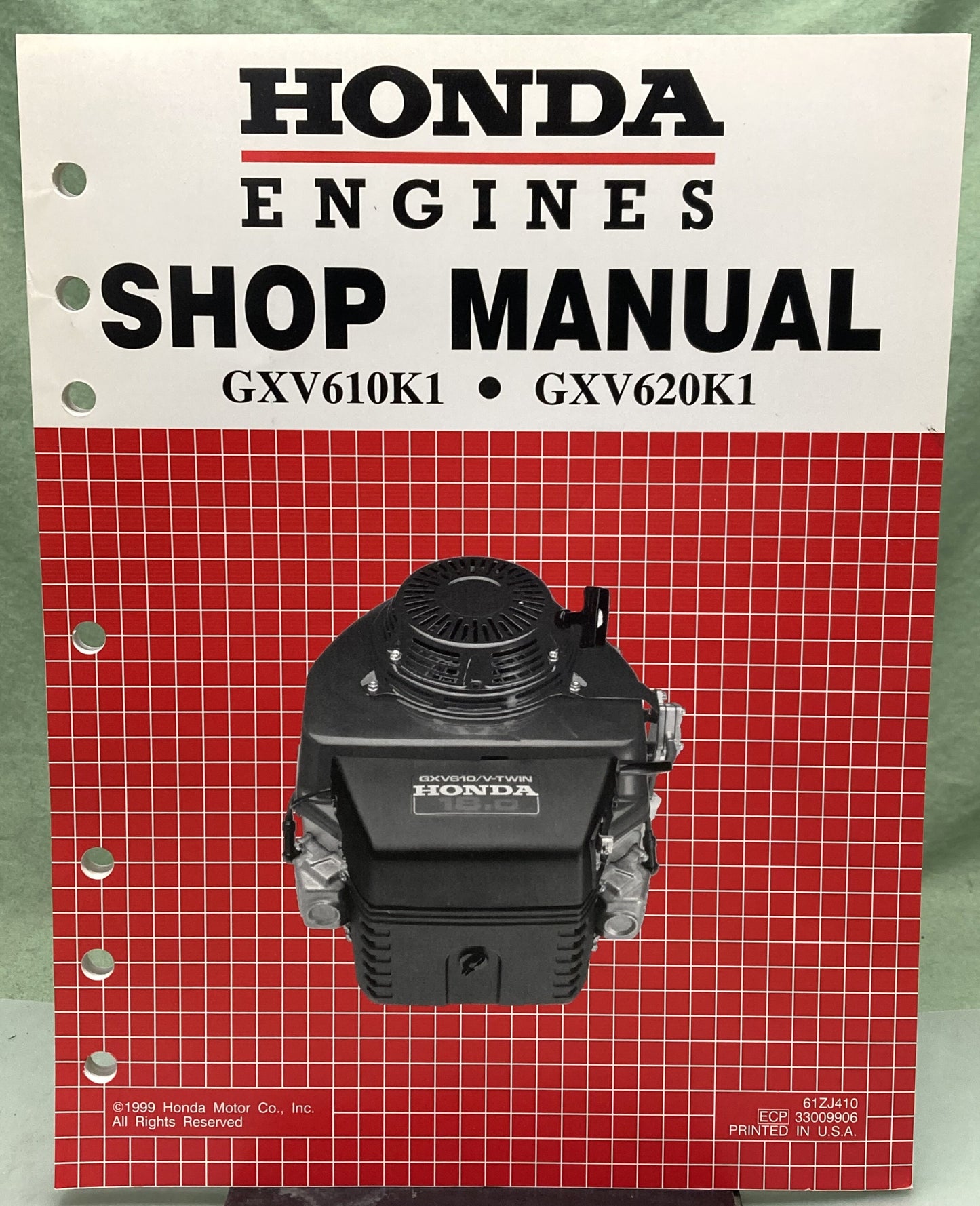 Genuine Honda 61ZJ410 GXV610K1 GXV620K1 Shop Manual 1999