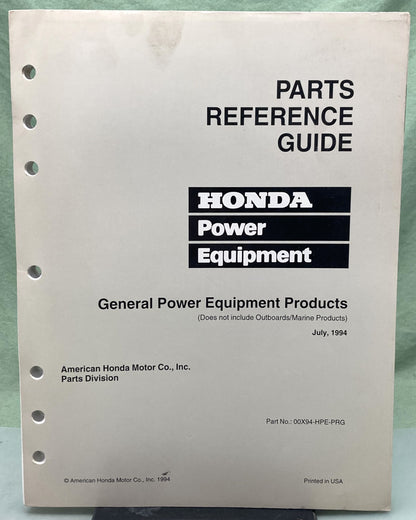Genuine Honda 00X94-HPE-PRG Honda Power Equipment Parts Reference Guide 1994
