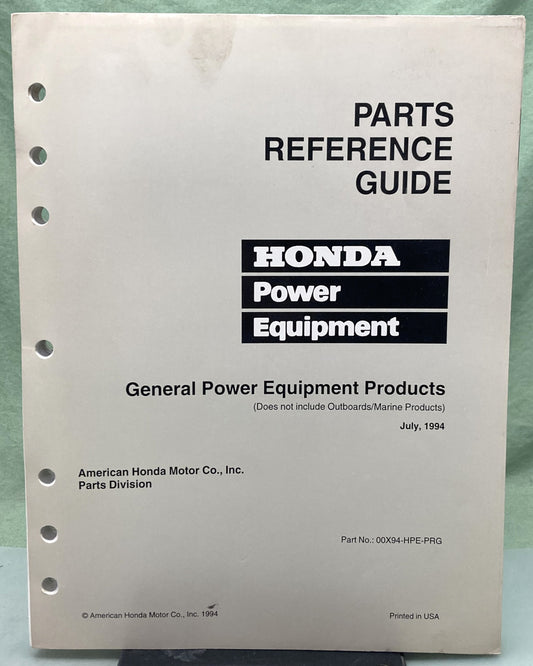 Genuine Honda 00X94-HPE-PRG Honda Power Equipment Parts Reference Guide 1994