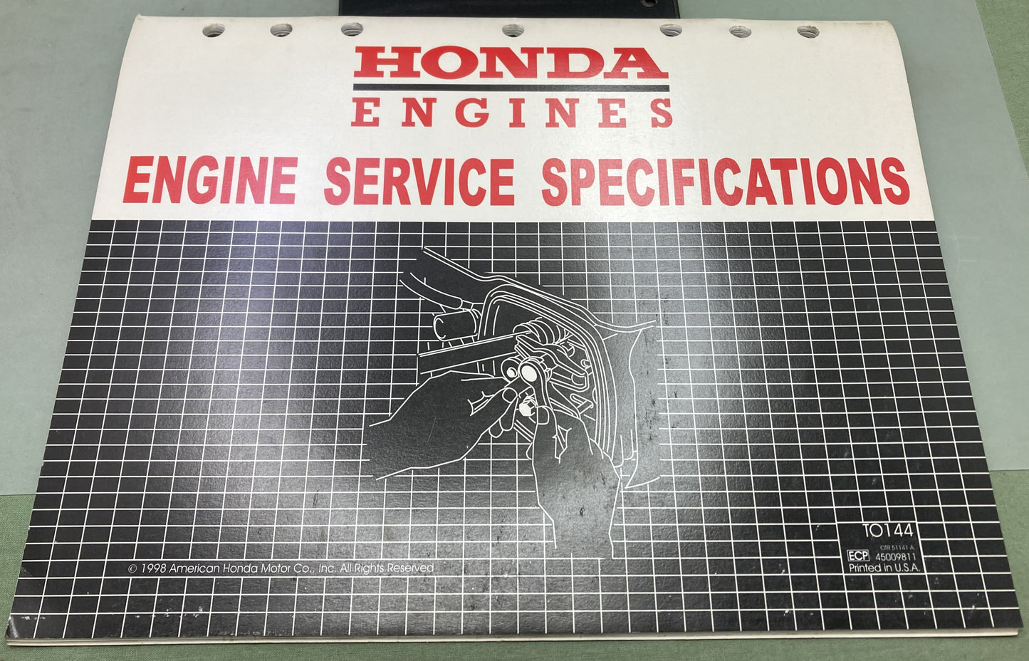 Genuine Honda TO144 Engine Service Specifications 1998
