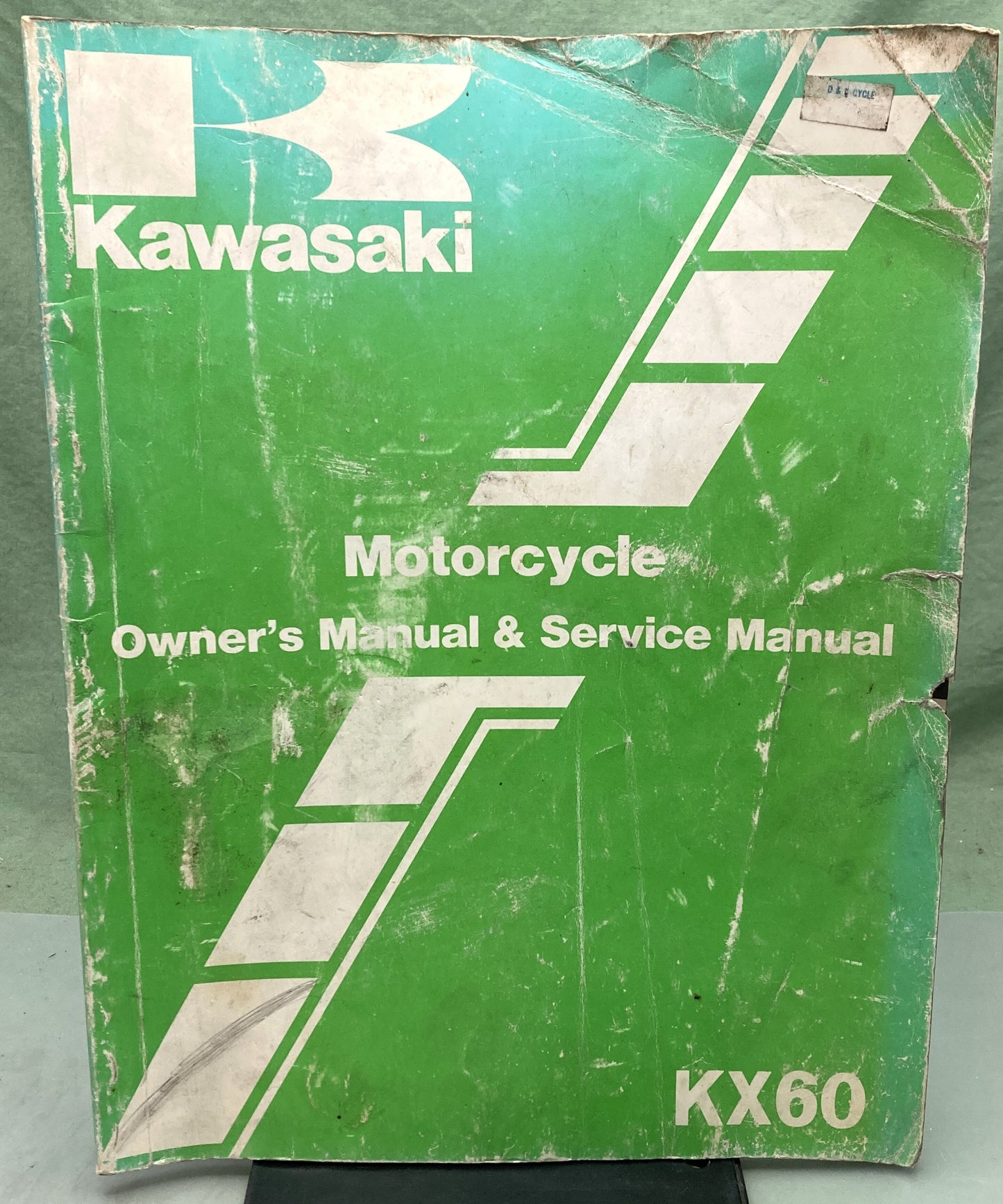 Genuine Kawasaki 99920-1329-01 KX60 Motorcycle Service/Owner's Manual 1985