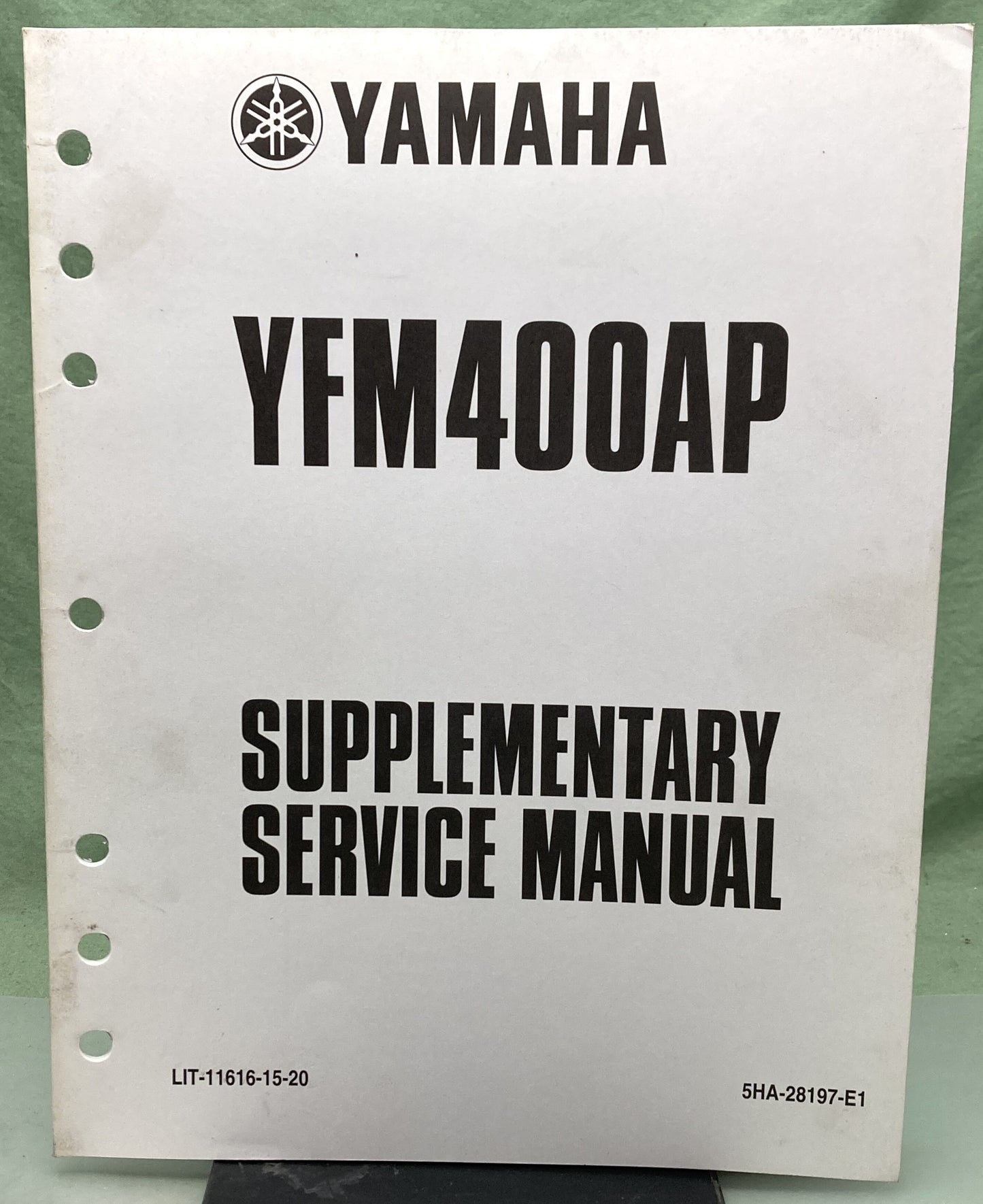 Genuine Yamaha LIT-11616-15-20 YFM400AP Supp. Service Manual 2001