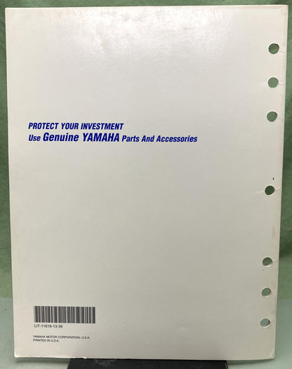 Genuine Yamaha LIT-11616-13-39 YFM400AM(C) Kodiak Supp. Service Manual 1999