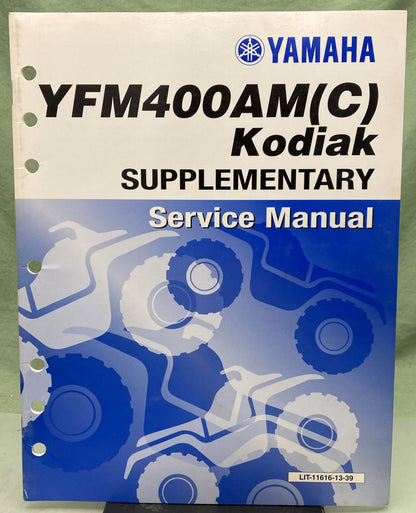 Genuine Yamaha LIT-11616-13-39 YFM400AM(C) Kodiak Supp. Service Manual 1999