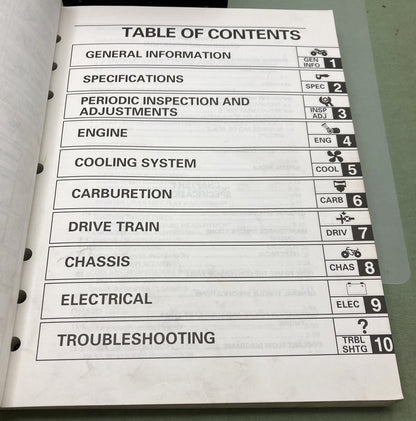 Genuine Yamaha LIT-11616-13-21 YFM400FWAM(C) Service Manual 1999