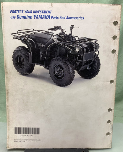 Genuine Yamaha LIT-11616-13-21 YFM400FWAM(C) Service Manual 1999