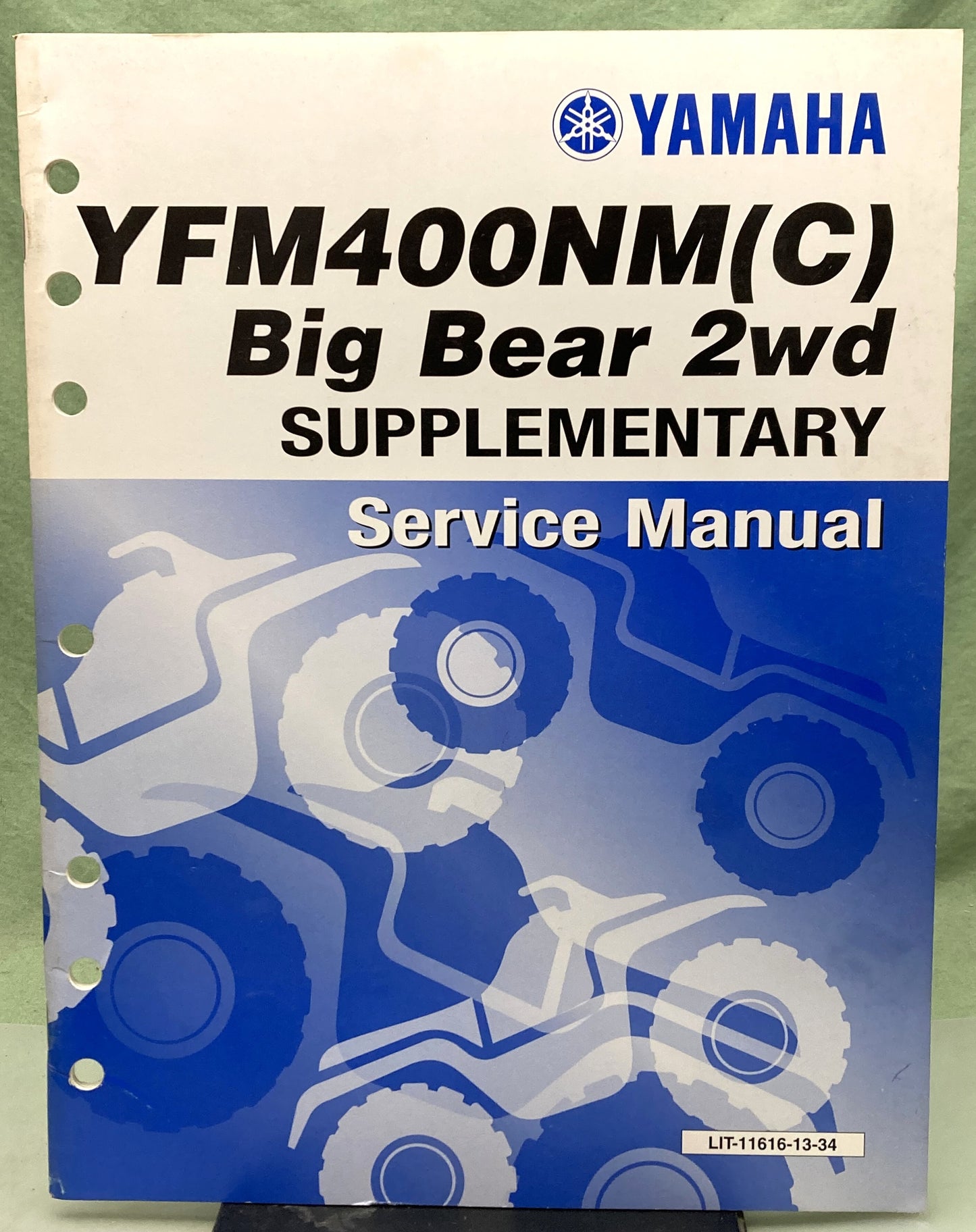 Genuine Yamaha LIT-11616-13-34 YFM400NM Big Bear 2wd Supp. Service Manual 1999