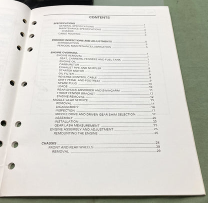 Genuine Yamaha LIT-11616-13-34 YFM400NM Big Bear 2wd Supp. Service Manual 1999