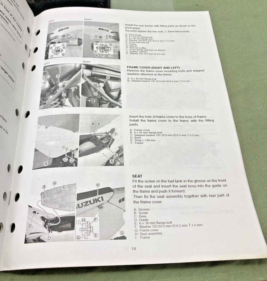 GENUINE SUZUKI 99505-01095-03E RM85/LK5 ASSY AND PRE-DELIVERY SERVICE GUIDE 2004