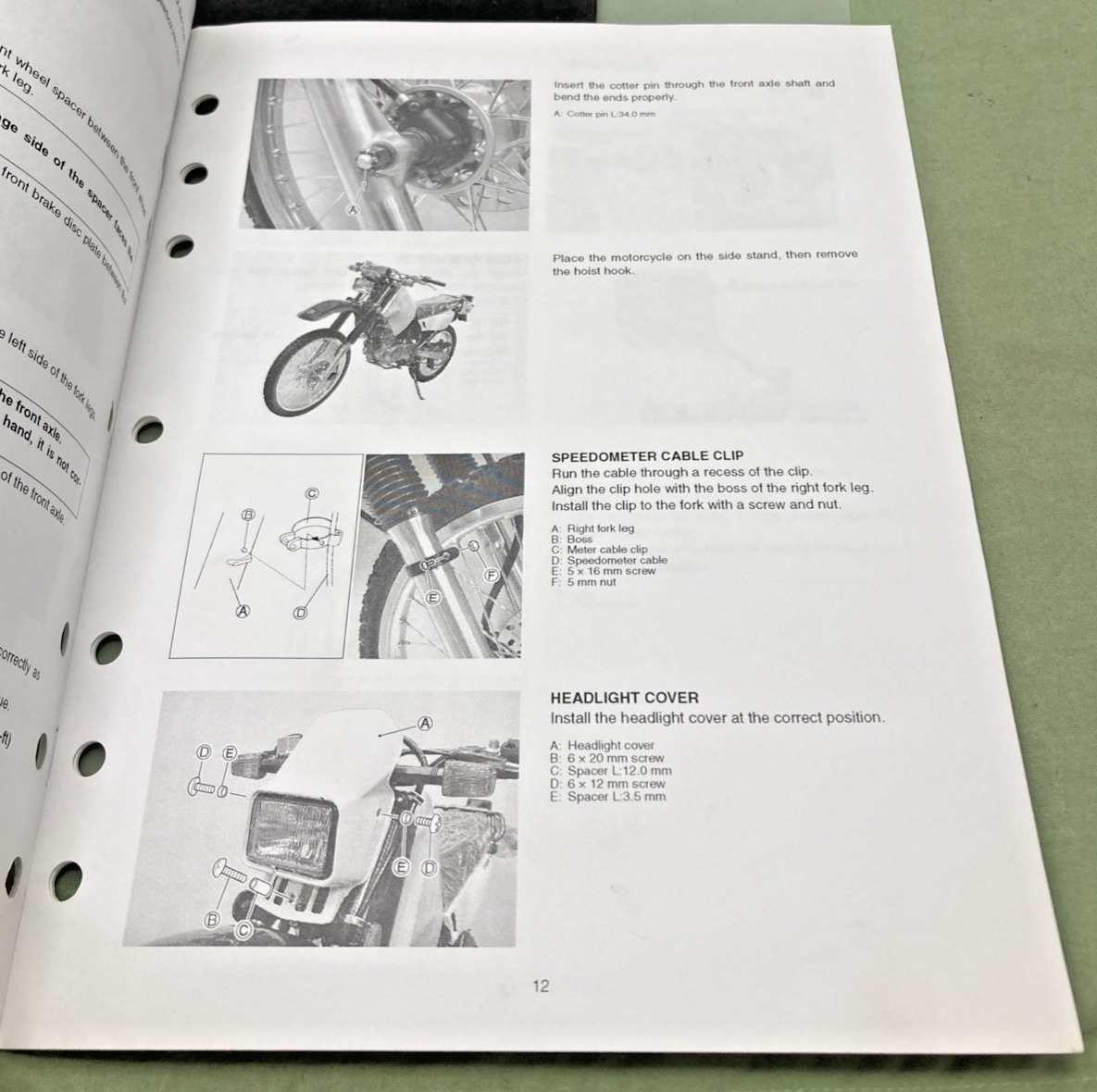 GENUINE SUZUKI 99505-01115-03E DR200SEK5 ASSEMBLY AND PRE-DELIVERY SERVICE GUIDE