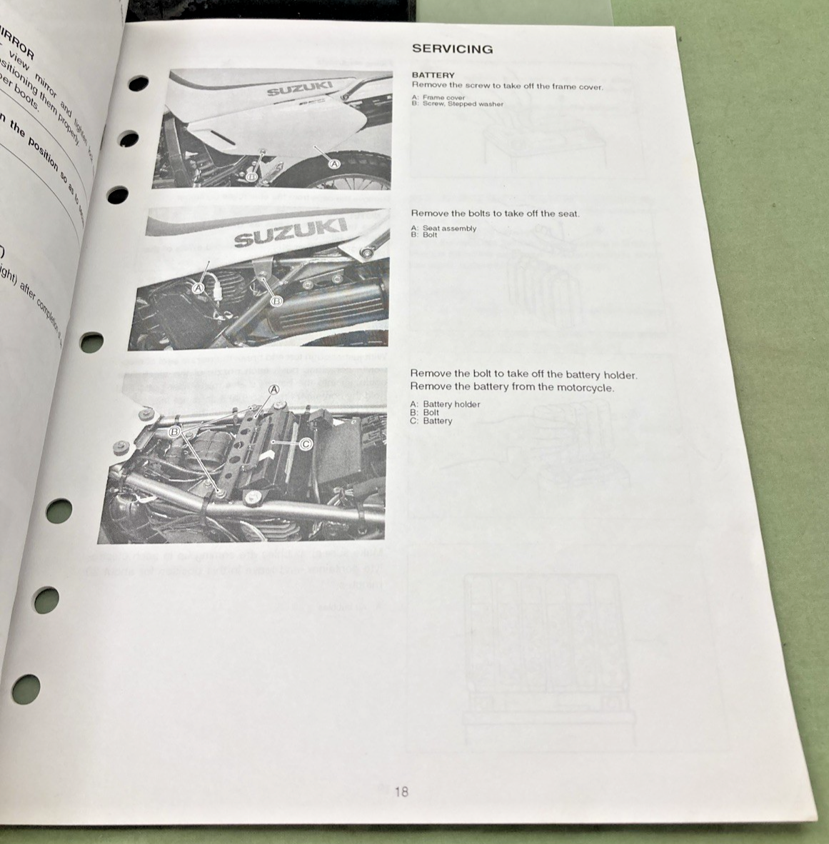 GENUINE SUZUKI 99505-01105-03E DR650SEK5 ASSY AND PRE-DELIVERY SERVICE GUIDE '04