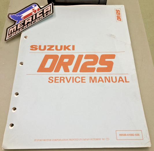 GENUINE SUZUKI 99500-41082-03E DR125 SERVICE MANUAL 1990