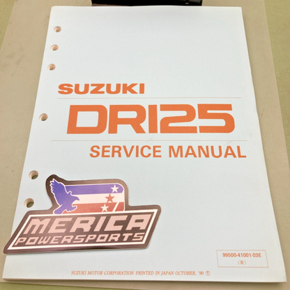 GENUINE SUZUKI 99500-41001-03E DR125 SERVICE MANUAL 1990