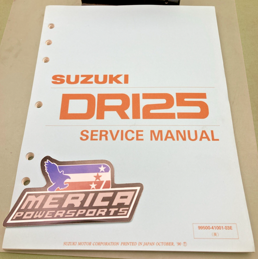 GENUINE SUZUKI 99500-41001-03E DR125 SERVICE MANUAL 1990