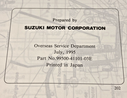 GENUINE SUZUKI 99500-41101-03E DR200SE SERVICE MANUAL 1995
