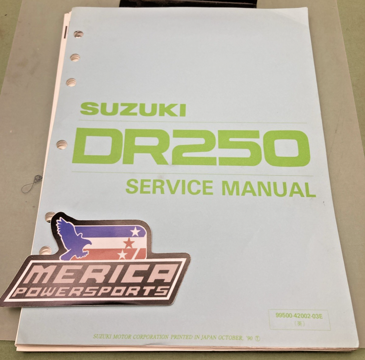 GENUINE SUZUKI 99500-42002-03E DR250 SERVICE MANUAL 1990