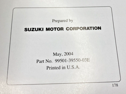 NEW GENUINE SUZUKI 99501-39550-03E VL1500 SUPPLEMENTARY SERVICE MANUAL