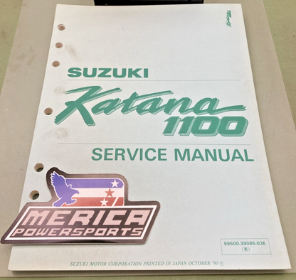 GENUINE SUZUKI 99500-39085-03E KATANA 1100 SERVICE MANUAL 1990