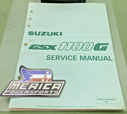 GENUINE SUZUKI 99500-39103-03E GSX1100G SERVICE MANUAL 1991