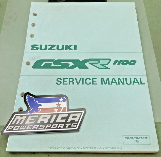 GENUINE SUZUKI 99500-39092-03E GSXR1100 SERVICE MANUAL 1990