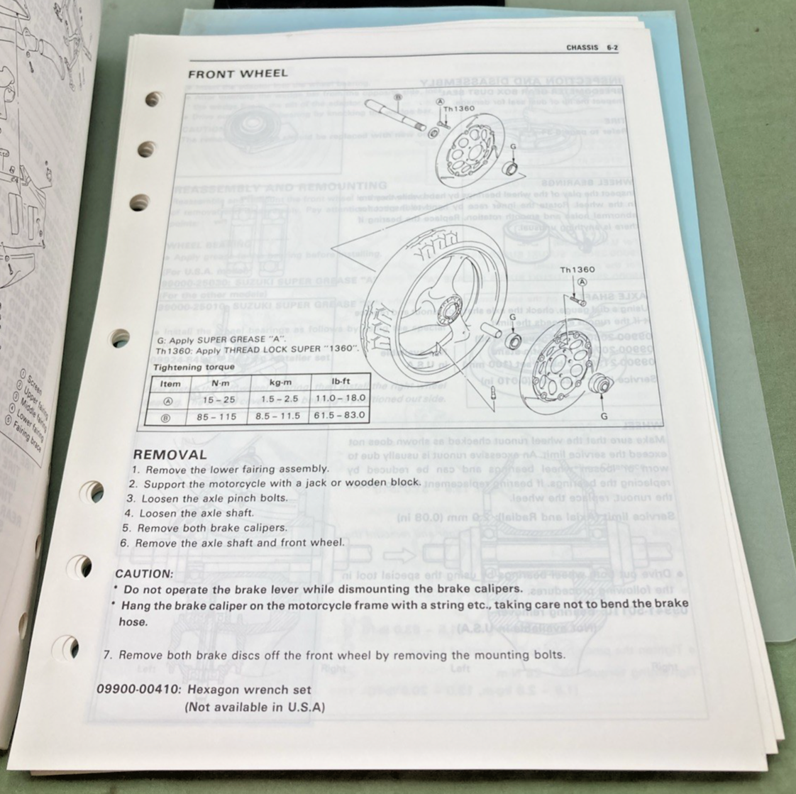 GENUINE SUZUKI 99500-39092-03E GSXR1100 SERVICE MANUAL 1990