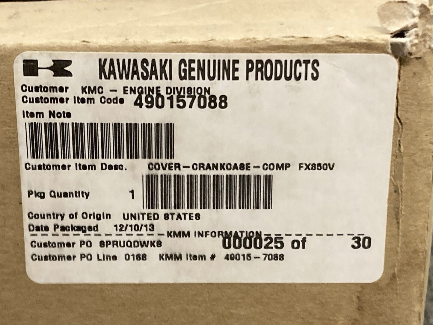 New Genuine Kawasaki 49015-7088 Crankcase Cover