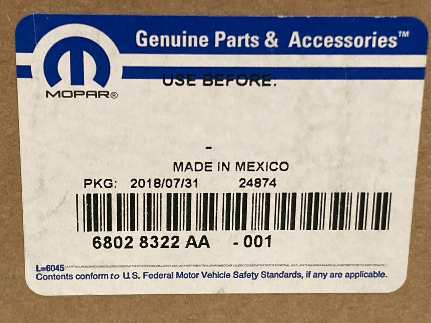 NEW GENUINE MOPAR 68028322AA Recliner Motor 2008-2017 Dodge Chrysler