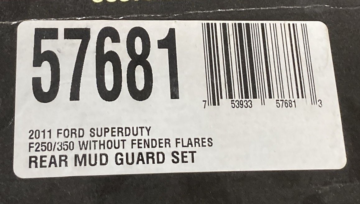 New Genuine Husky Liners 57681 Rear Mud Guard Set