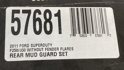 New Genuine Husky Liners 57681 Rear Mud Guard Set