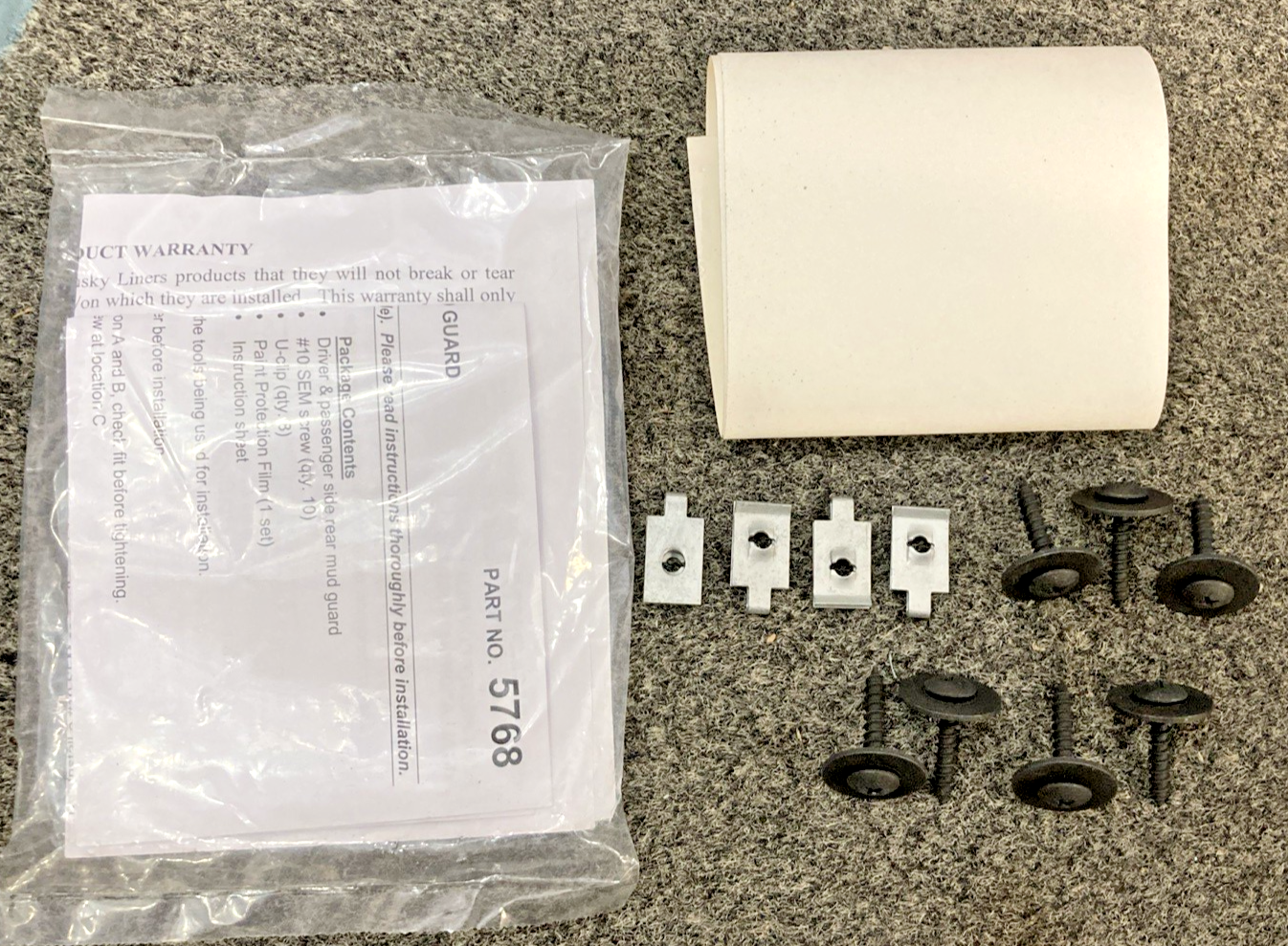 New Genuine Husky Liners 57681 Rear Mud Guard Set