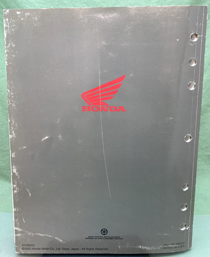 Genuine Honda 61HN203 TRX500FA TRX500FGA Service Manual 2001-2004