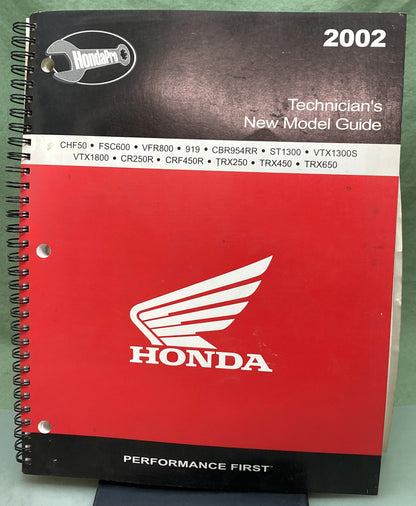 Genuine Honda S1720 Technician's New Model Guide 2002