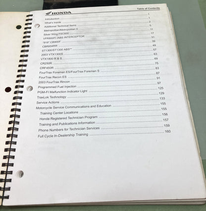 Genuine Honda S1720 Technician's New Model Guide 2002