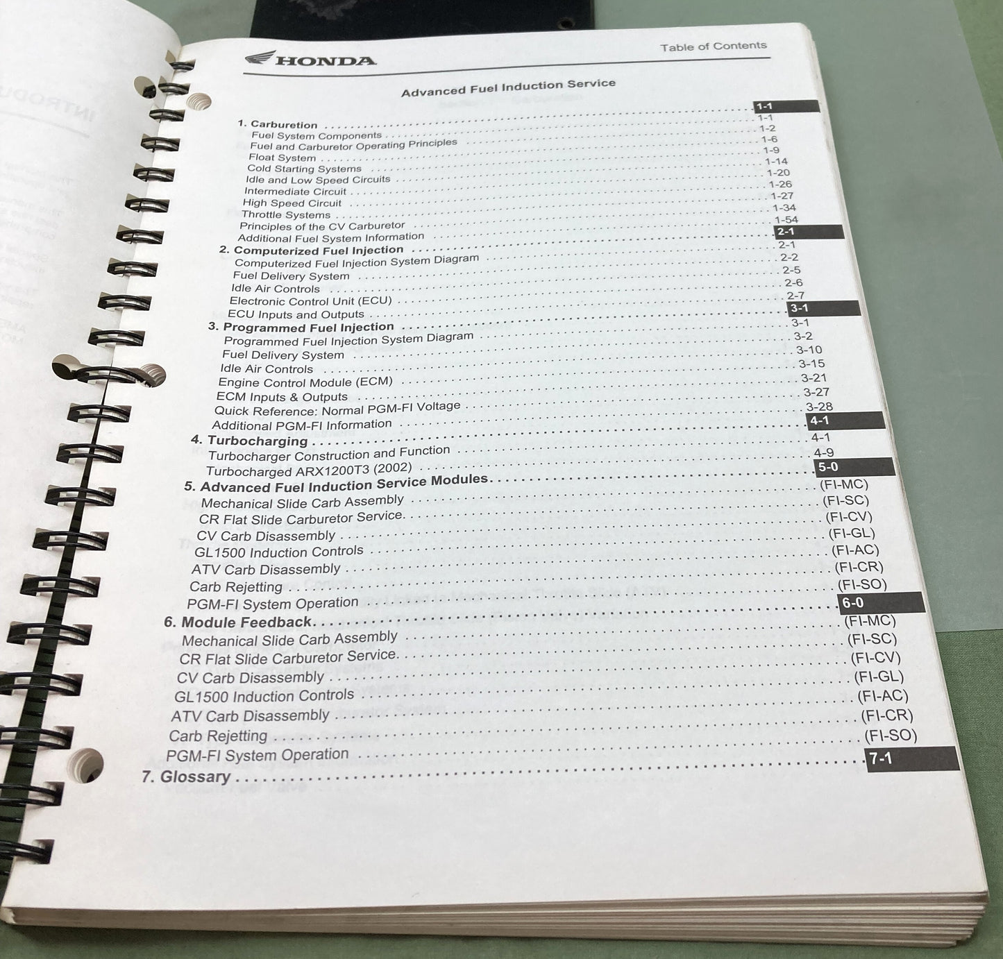 Genuine Honda S1102 Fuel Induction Resource Guide and Workbook 2002