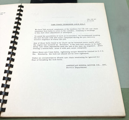 Genuine Honda S0919 Motorcycle Service Bulletins for Noncurrent Models 1976