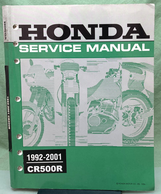 Genuine Honda 61ML309 CR500R Service Manual 1992-2001