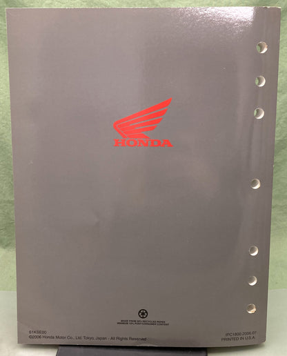 Genuine Honda 61KSE00 CRF150R/RB Service Manual 2006