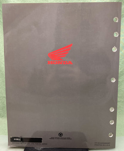 Genuine Honda 61GEL03 XR50R Service Manual 2000-2003